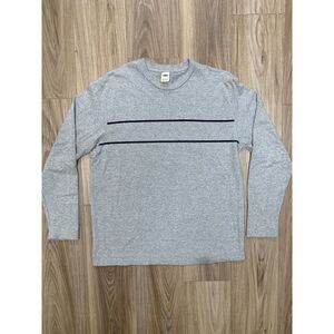 Vintage Y2K Old Navy T-Shirt Long Sleeve Skater Grunge Gray‎ Men's Size L